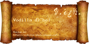 Vodilla Ábel névjegykártya