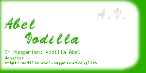 abel vodilla business card